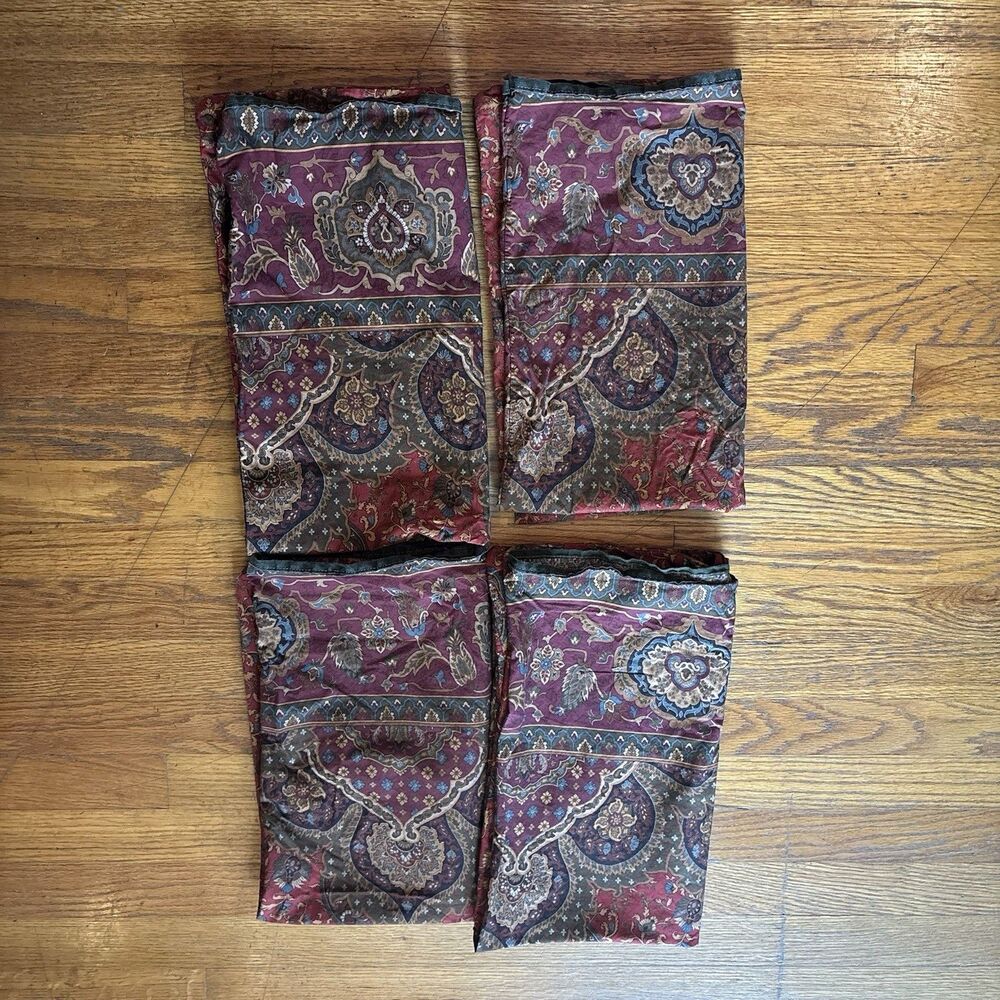VTG Ralph Lauren Home Equestrian Paisley Standard Pillowcases Shams Set /4
